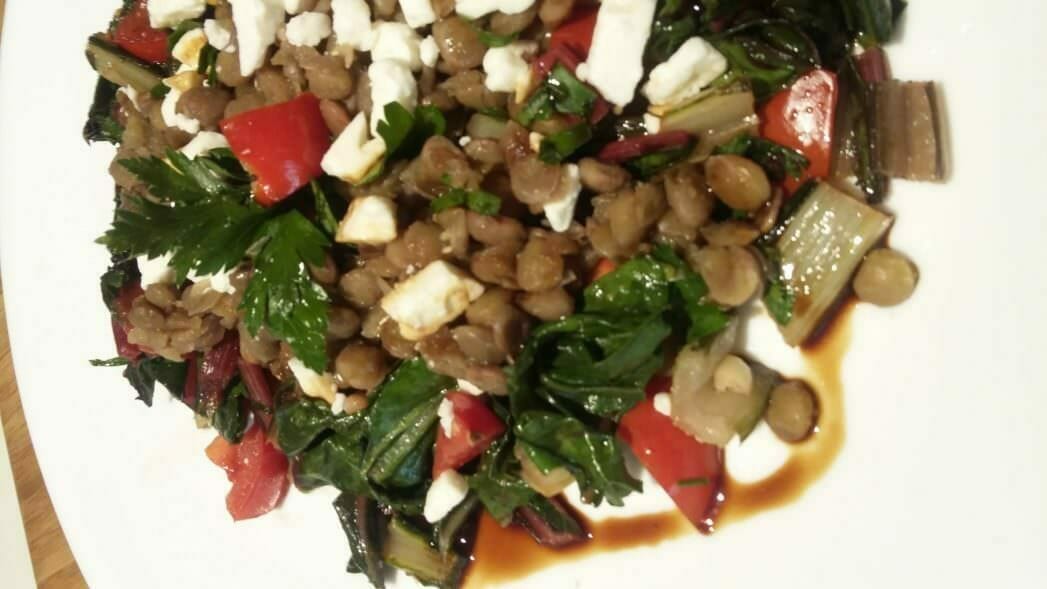 swiss chard with lentils